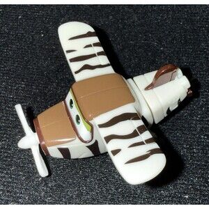 Super Wings Transform-A-Bots Bello Striped Airplane 2” Action Figure Audley 2014